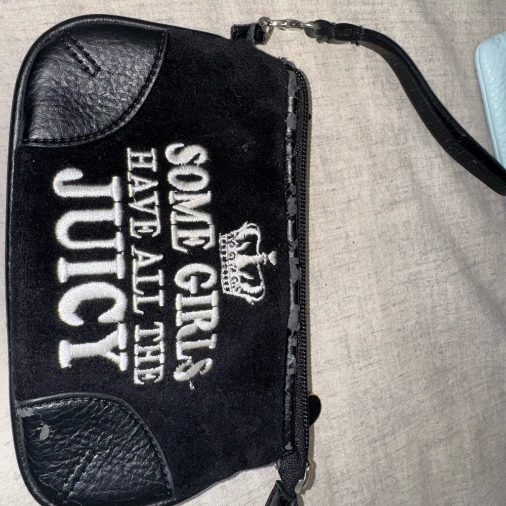 Juicy Couture Black and White Wristlet